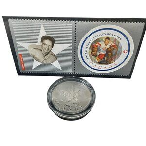 NHL All-Stars 2001 Terry Sawchuk Stamp & Medallion Collectible Set